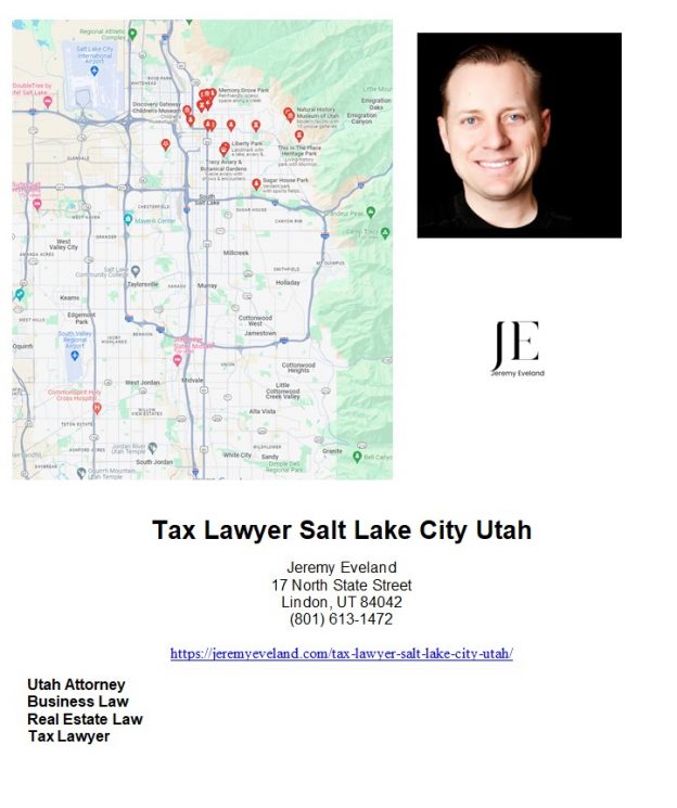 Tax Lawyer Salt Lake City Utah Jeremy Eveland