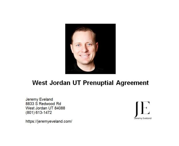 West Jordan UT Prenuptial Agreement