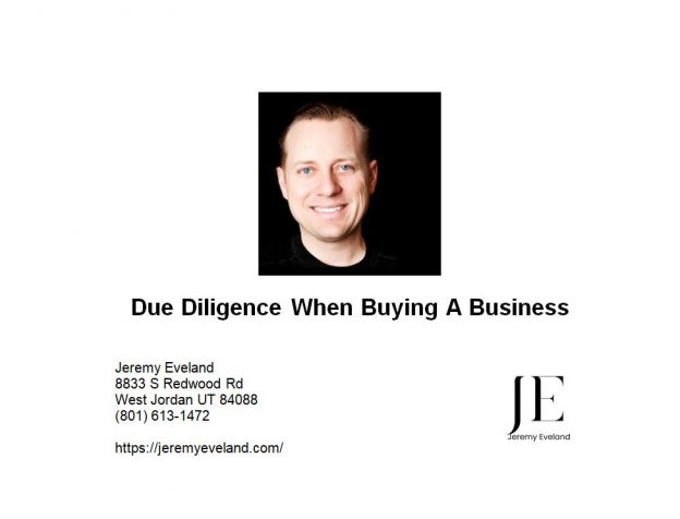 Due Diligence When Buying A Business