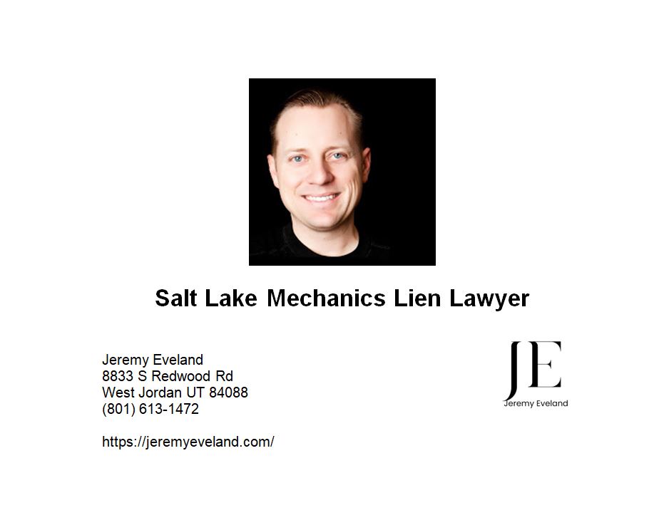 Salt Lake Mechanics Lien Lawyer