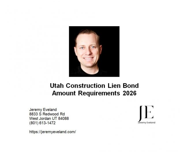 Utah Construction Lien Bond Amount Requirements 2026